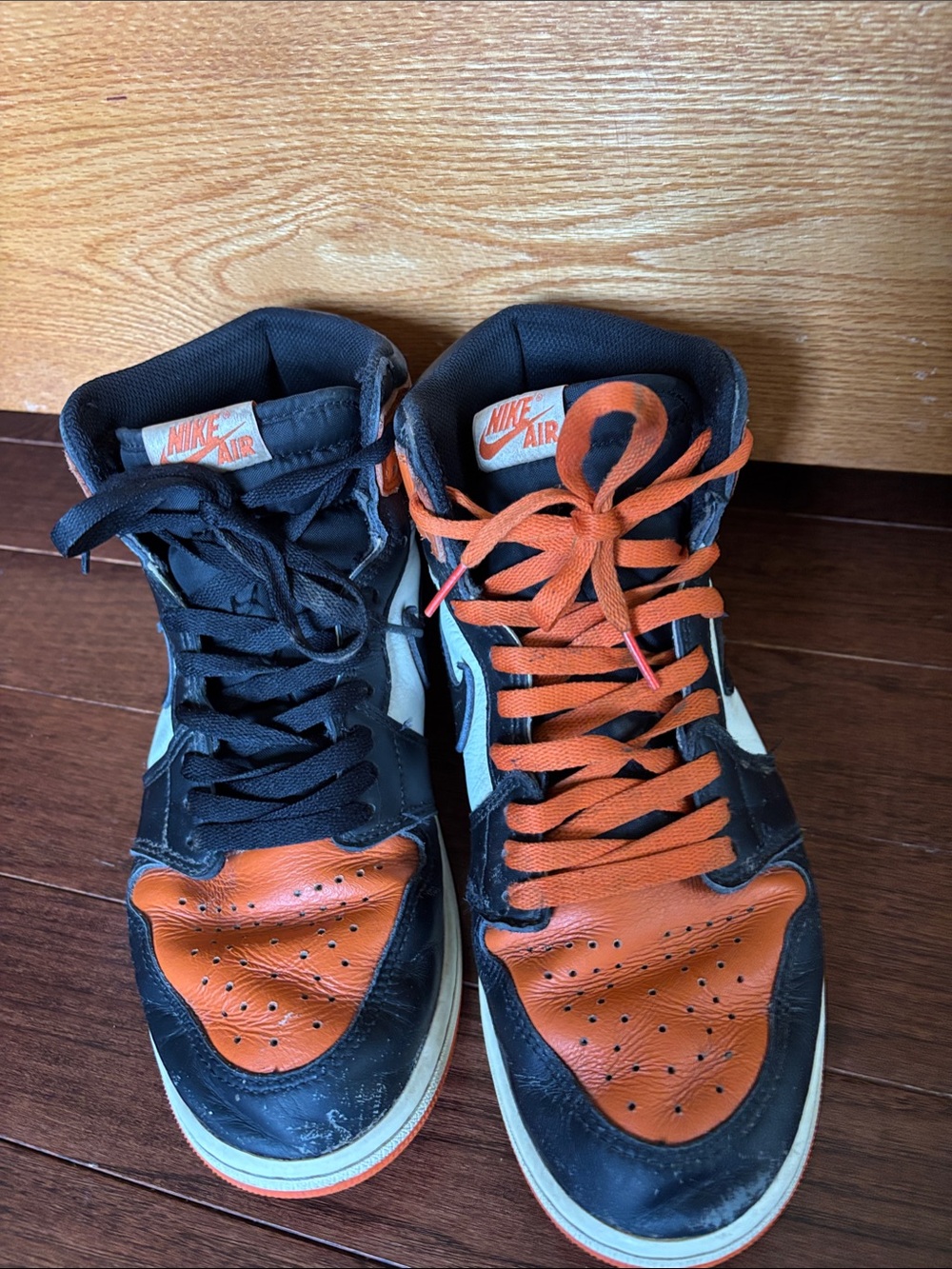 Nike Air Jordan 1 Mid - Black, Orange & White Men's Sneakers size 10